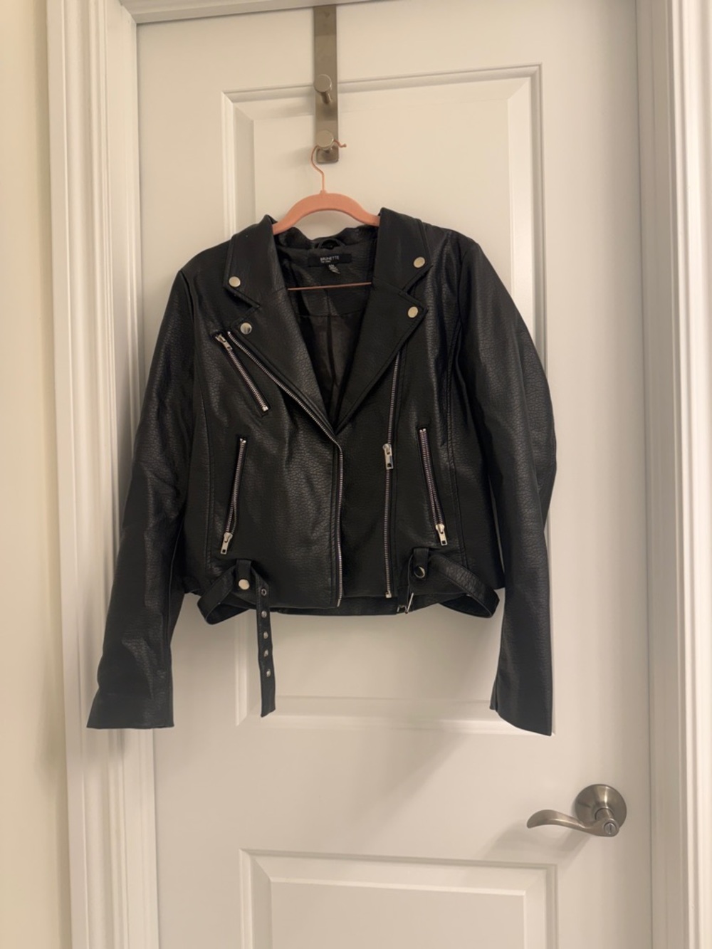 Brunette the Label “blonde” Leather Moto Jacket